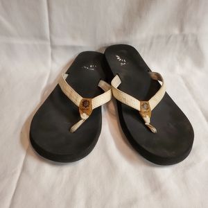 Yellow box flip-flops